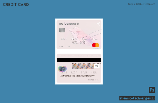USA U.S. Bancorp Bank Mastercard Beispielvorschau